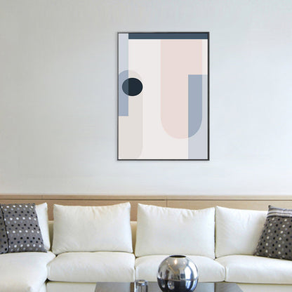 Vivolux | Nordic Style Vertrag Grafische Malerei Leinwand Pink Illustration Wandkunst Druck