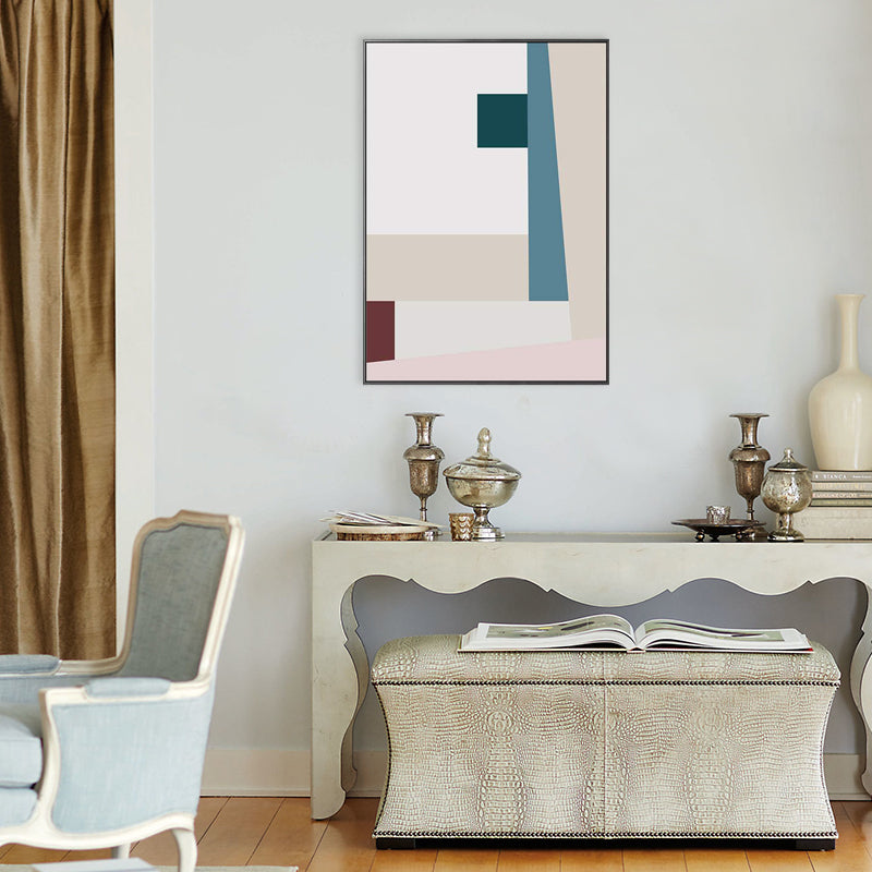 Vivolux | Nordic Style Vertrag Grafische Malerei Leinwand Pink Illustration Wandkunst Druck