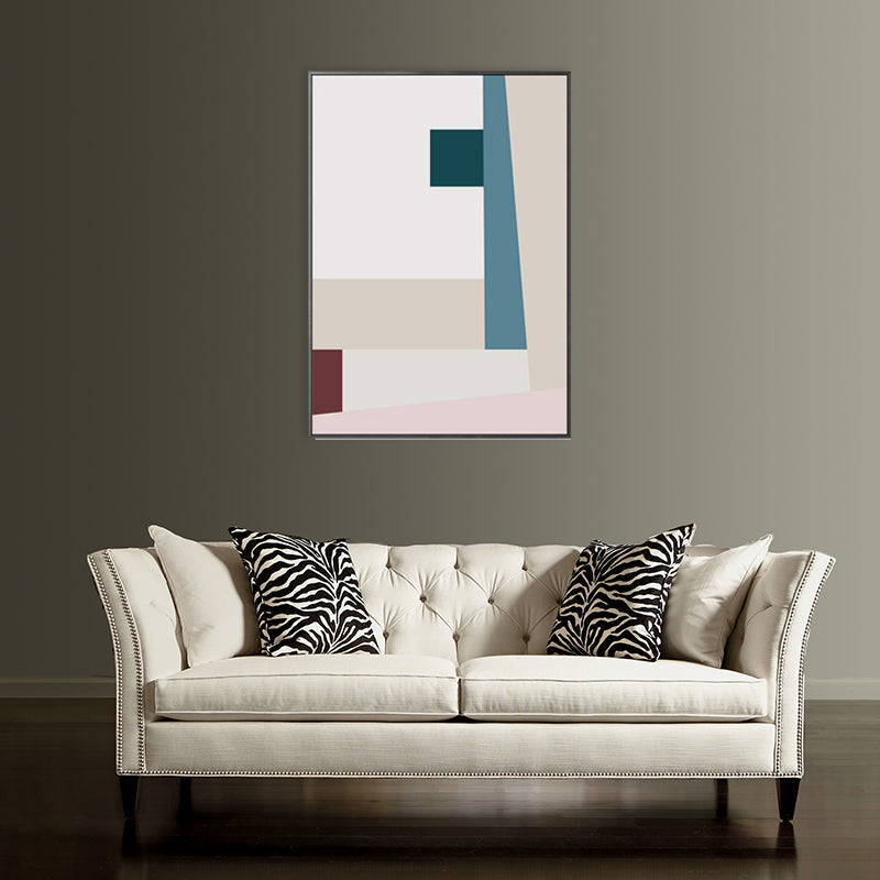 Vivolux | Nordic Style Vertrag Grafische Malerei Leinwand Pink Illustration Wandkunst Druck