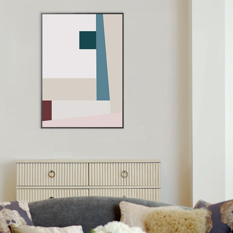 Vivolux | Nordic Style Vertrag Grafische Malerei Leinwand Pink Illustration Wandkunst Druck