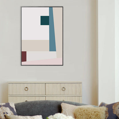 Vivolux | Nordic Style Vertrag Grafische Malerei Leinwand Pink Illustration Wandkunst Druck