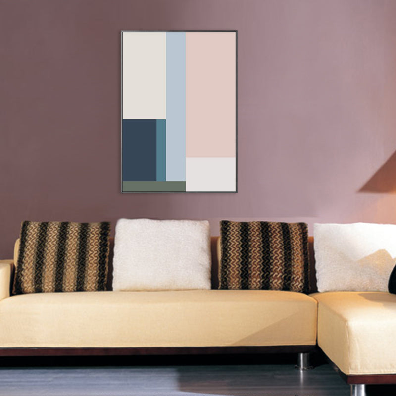 Vivolux | Nordic Style Vertrag Grafische Malerei Leinwand Pink Illustration Wandkunst Druck