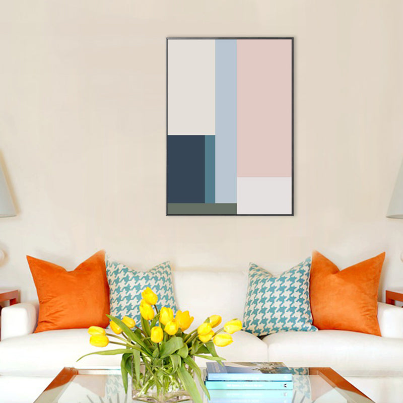 Vivolux | Nordic Style Vertrag Grafische Malerei Leinwand Pink Illustration Wandkunst Druck
