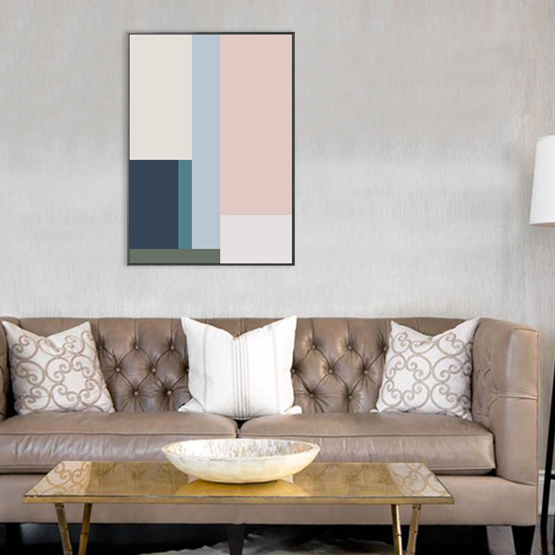 Vivolux | Nordic Style Vertrag Grafische Malerei Leinwand Pink Illustration Wandkunst Druck