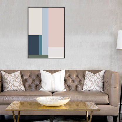 Vivolux | Nordic Style Vertrag Grafische Malerei Leinwand Pink Illustration Wandkunst Druck
