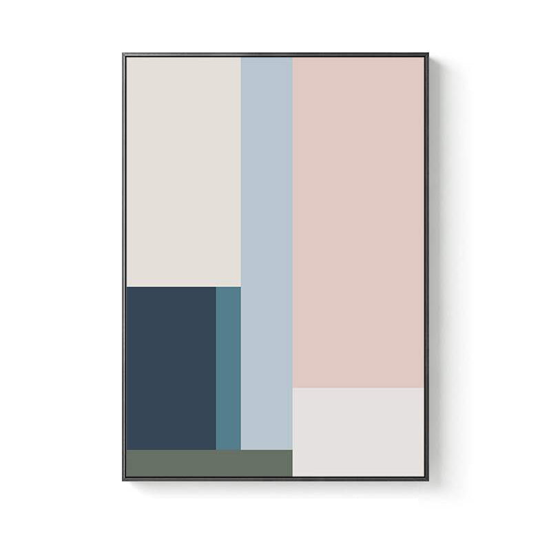 Vivolux | Nordic Style Vertrag Grafische Malerei Leinwand Pink Illustration Wandkunst Druck