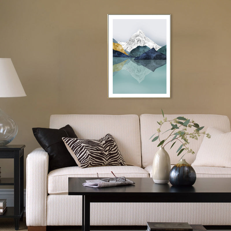 Vivolux | Pastell Berglandschaft Leinwand Kunst Texturiert Moderner Stil Esszimmer Wand Dekoration