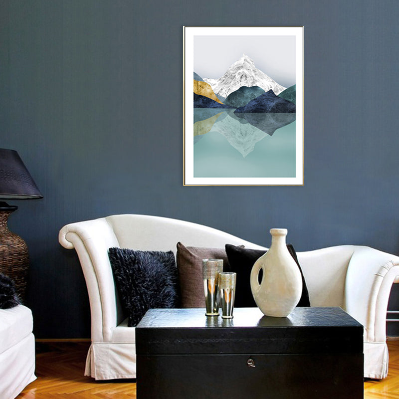 Vivolux | Pastell Berglandschaft Leinwand Kunst Texturiert Moderner Stil Esszimmer Wand Dekoration
