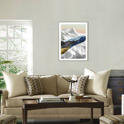Vivolux | Pastell Berglandschaft Leinwand Kunst Texturiert Moderner Stil Esszimmer Wand Dekoration