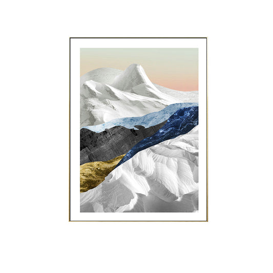 Vivolux | Pastell Berglandschaft Leinwand Kunst Texturiert Moderner Stil Esszimmer Wand Dekoration