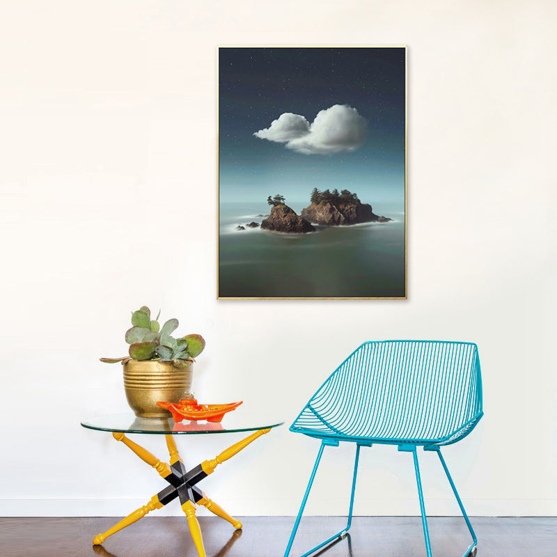 Vivolux | Wolkenlandschaft Leinwand Nordic Neuheit Szene Druck Wandkunst in Pastellfarbe