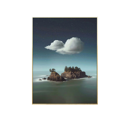 Vivolux | Wolkenlandschaft Leinwand Nordic Neuheit Szene Druck Wandkunst in Pastellfarbe