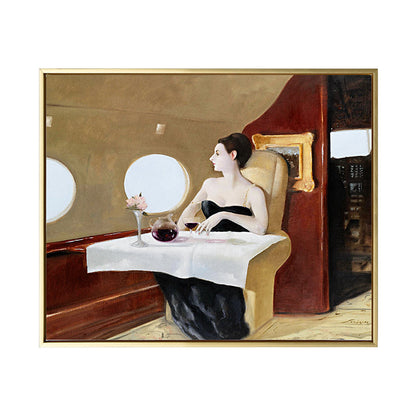 Vivolux | Retro Interessen und Hobbys Malerei Leinwand Texturiert Dunkle Farbe Wandkunst für das Wohnzimmer