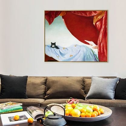 Vivolux | Retro Interessen und Hobbys Malerei Leinwand Texturiert Dunkle Farbe Wandkunst für das Wohnzimmer