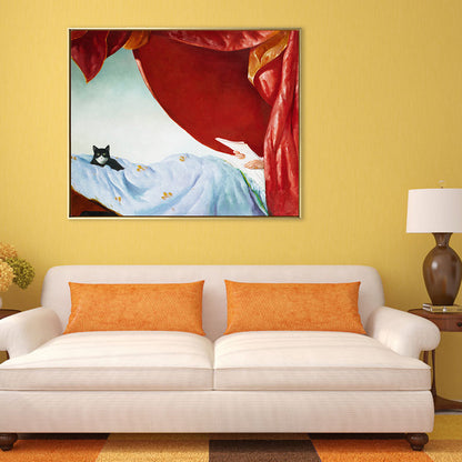 Vivolux | Retro Interessen und Hobbys Malerei Leinwand Texturiert Dunkle Farbe Wandkunst für das Wohnzimmer