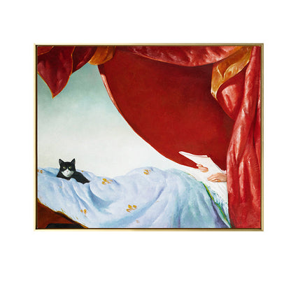 Vivolux | Retro Interessen und Hobbys Malerei Leinwand Texturiert Dunkle Farbe Wandkunst für das Wohnzimmer