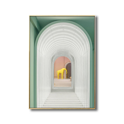 Vivolux | Lange gewölbte Korridor-Wanddekoration für das Esszimmer in Weiß, in mehreren Größen erhältlich