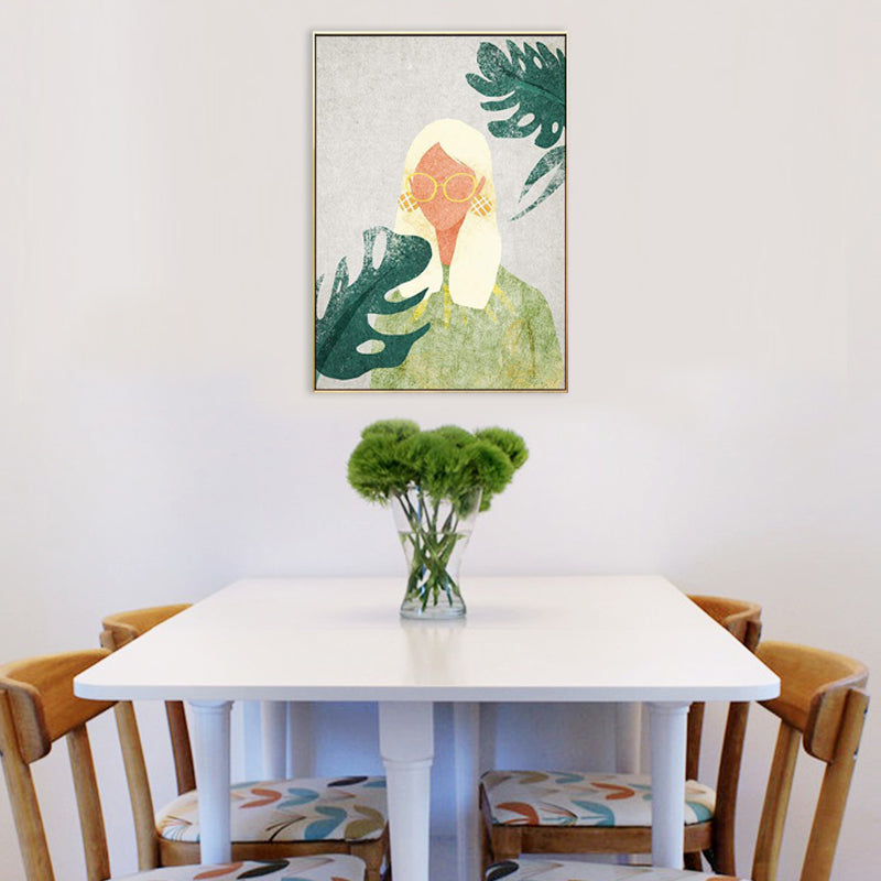 Vivolux | Leinwand Pastellfarben Malerei Nordic Stil Mädchen Wandkunst Dekor, Mehrere Größen