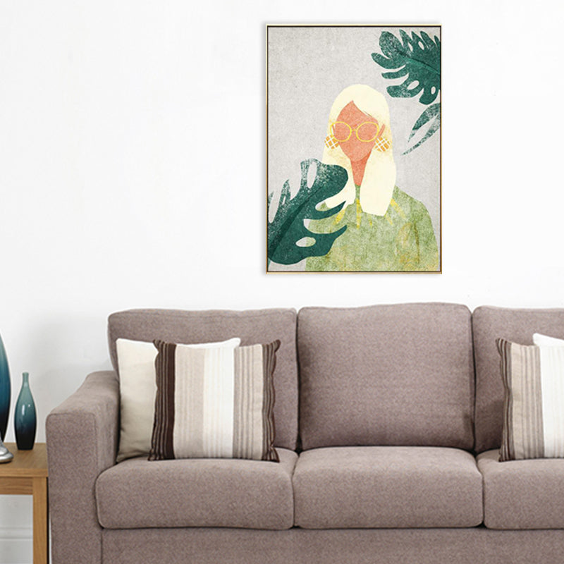 Vivolux | Leinwand Pastellfarben Malerei Nordic Stil Mädchen Wandkunst Dekor, Mehrere Größen