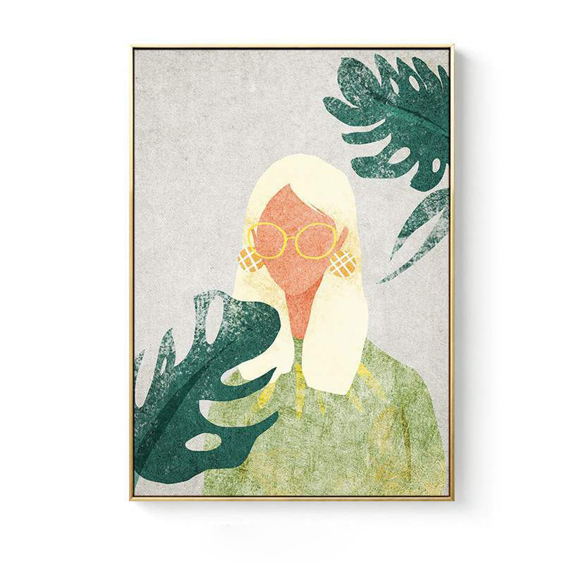 Vivolux | Leinwand Pastellfarben Malerei Nordic Stil Mädchen Wandkunst Dekor, Mehrere Größen