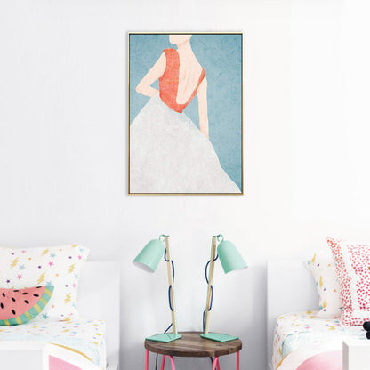 Vivolux | Leinwand Pastellfarben Malerei Nordic Stil Mädchen Wandkunst Dekor, Mehrere Größen