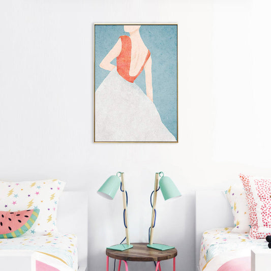 Vivolux | Leinwand Pastellfarben Malerei Nordic Stil Mädchen Wandkunst Dekor, Mehrere Größen