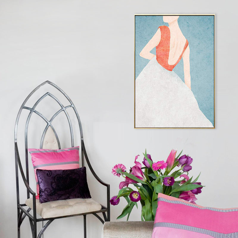 Vivolux | Leinwand Pastellfarben Malerei Nordic Stil Mädchen Wandkunst Dekor, Mehrere Größen