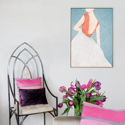 Vivolux | Leinwand Pastellfarben Malerei Nordic Stil Mädchen Wandkunst Dekor, Mehrere Größen