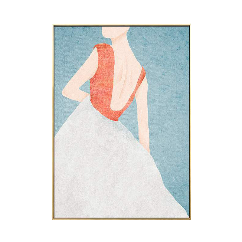 Vivolux | Leinwand Pastellfarben Malerei Nordic Stil Mädchen Wandkunst Dekor, Mehrere Größen