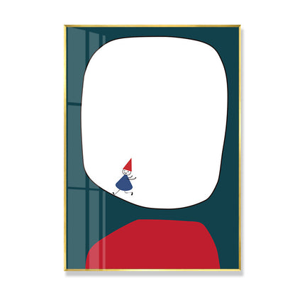 Vivolux | Abstrakte Wandkunst Nordisch Kindliche Fensterzeichnung Leinwanddruck in Pastellfarbe