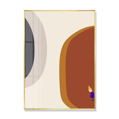 Vivolux | Abstrakte Wandkunst Nordisch Kindliche Fensterzeichnung Leinwanddruck in Pastellfarbe