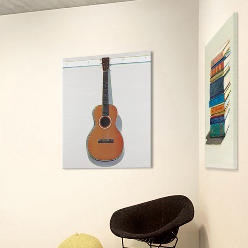 Vivolux | Zeichnung Druck Traditioneller Stil Leinwand Gitarre in Braun, Mehrere Größen Verfügbar