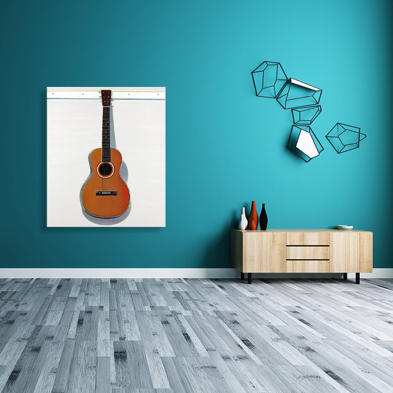 Vivolux | Zeichnung Druck Traditioneller Stil Leinwand Gitarre in Braun, Mehrere Größen Verfügbar