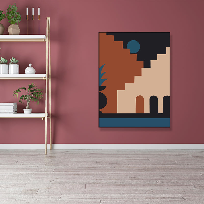 Vivolux | Strukturiertes abstraktes Muster Leinwanddruck Nordischer Stil Wandkunst Dekor für Hausinterieur