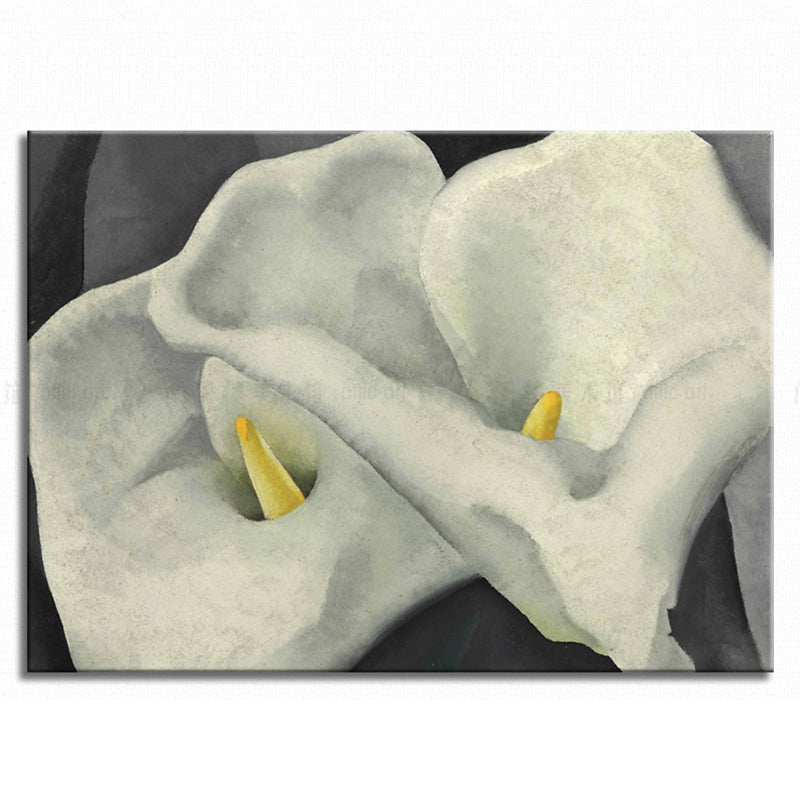 Vivolux | Dual Calla Lily Canvas Print Textured Traditional Living Room Wall Art Decor multiple Größen