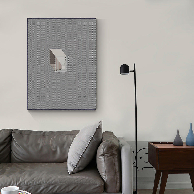 Vivolux | Geometrische Formen Wandkunst Druck Nordic Texturierte Wohnzimmer Wanddekoration in Hellfarbe