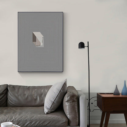 Vivolux | Geometrische Formen Wandkunst Druck Nordic Texturierte Wohnzimmer Wanddekoration in Hellfarbe