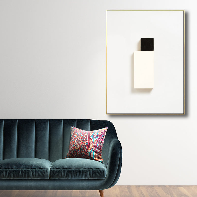 Vivolux | Geometrische Formen Wandkunst Druck Nordic Texturierte Wohnzimmer Wanddekoration in Hellfarbe