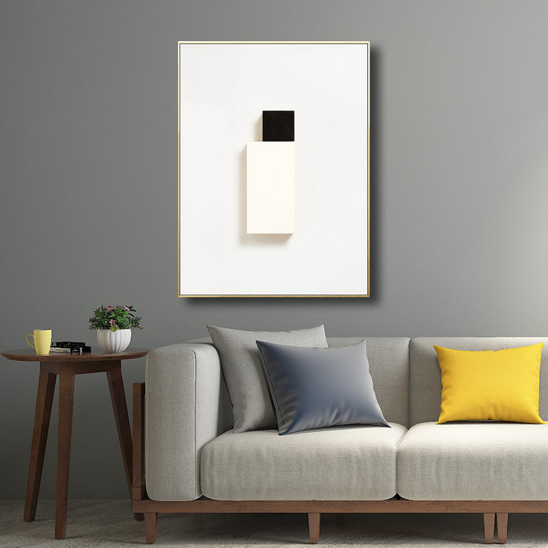 Vivolux | Geometrische Formen Wandkunst Druck Nordic Texturierte Wohnzimmer Wanddekoration in Hellfarbe