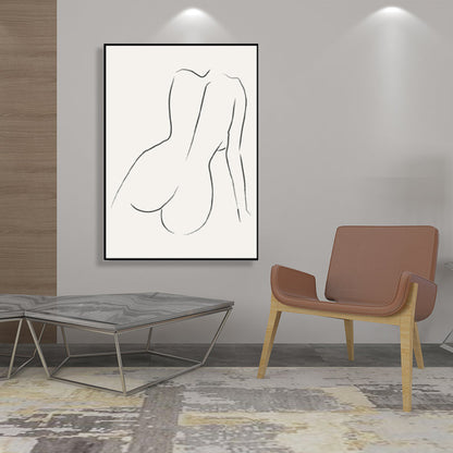 Vivolux | Skandinavische Stil Wandkunst Druck Beige Nude Frauenmalerei, Mehrere Größen Verfügbar