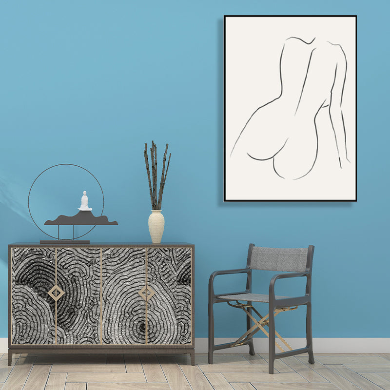 Vivolux | Skandinavische Stil Wandkunst Druck Beige Nude Frauenmalerei, Mehrere Größen Verfügbar