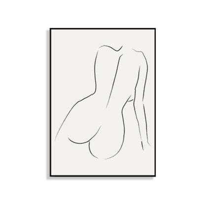 Vivolux | Skandinavische Stil Wandkunst Druck Beige Nude Frauenmalerei, Mehrere Größen Verfügbar