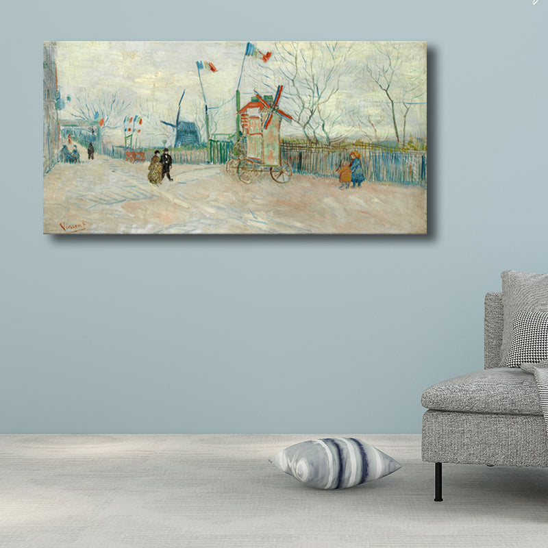 Vivolux | Strukturierte Wanddekoration für den Außenbereich Impressionismus Stil Leinwandkunst, mehrere Größen