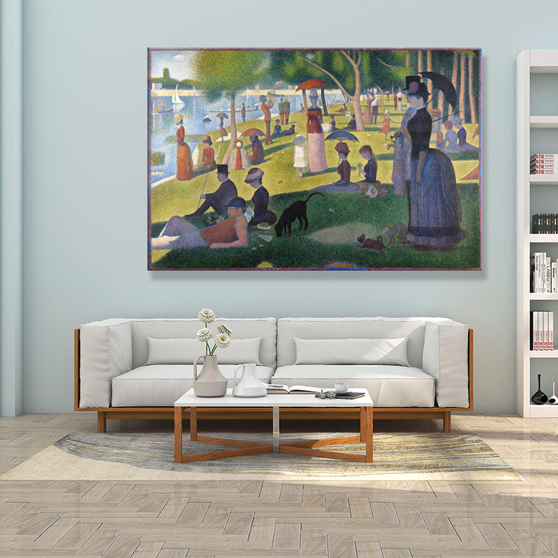 Vivolux | Grüner Insel Unterhaltung Wandkunst Traditioneller Texturierter Leinwanddruck für das Esszimmer