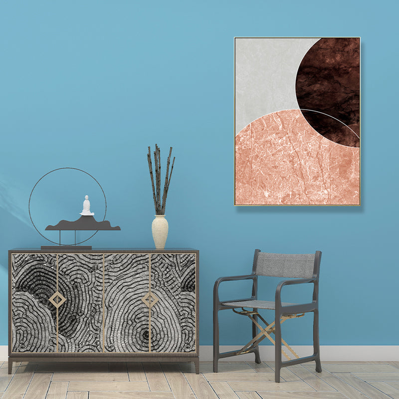 Vivolux | Weiche Farbige Geometrische Kunst Drucke Abstrakt Nordisch Texturiert Leinwand für Wohnzimmer