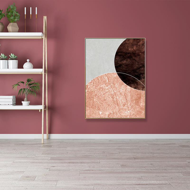 Vivolux | Weiche Farbige Geometrische Kunst Drucke Abstrakt Nordisch Texturiert Leinwand für Wohnzimmer