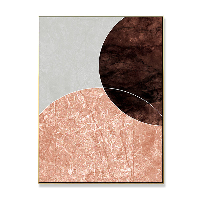 Vivolux | Weiche Farbige Geometrische Kunst Drucke Abstrakt Nordisch Texturiert Leinwand für Wohnzimmer
