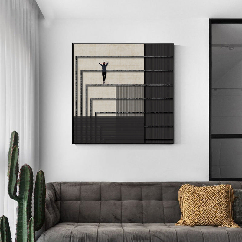 Vivolux | Witte 3D Illusie Schilderij Textuur Modern Stijl voor Jongens Slaapkamer Wandkunst Decor