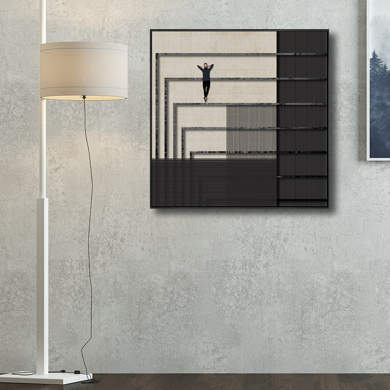 Vivolux | Witte 3D Illusie Schilderij Textuur Modern Stijl voor Jongens Slaapkamer Wandkunst Decor