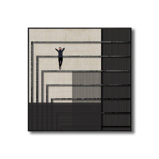 Vivolux | Witte 3D Illusie Schilderij Textuur Modern Stijl voor Jongens Slaapkamer Wandkunst Decor